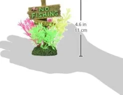 Exotic Environments No Fishing No Kidding Sign Resin Aquatics Decoration - Small