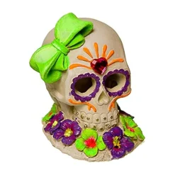 Exotic Environments Sugar Skull Resin Aquatics Decoration - 3.75 X 3.25 X 4 In