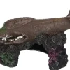 Exotic Environments Sunken Wwii Plane with Cave Resin Aquatics Decoration - Brown