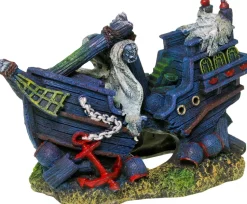 Exotic Environments Sunken Shipwreck Resin Aquatics Decoration - Multi - Medium