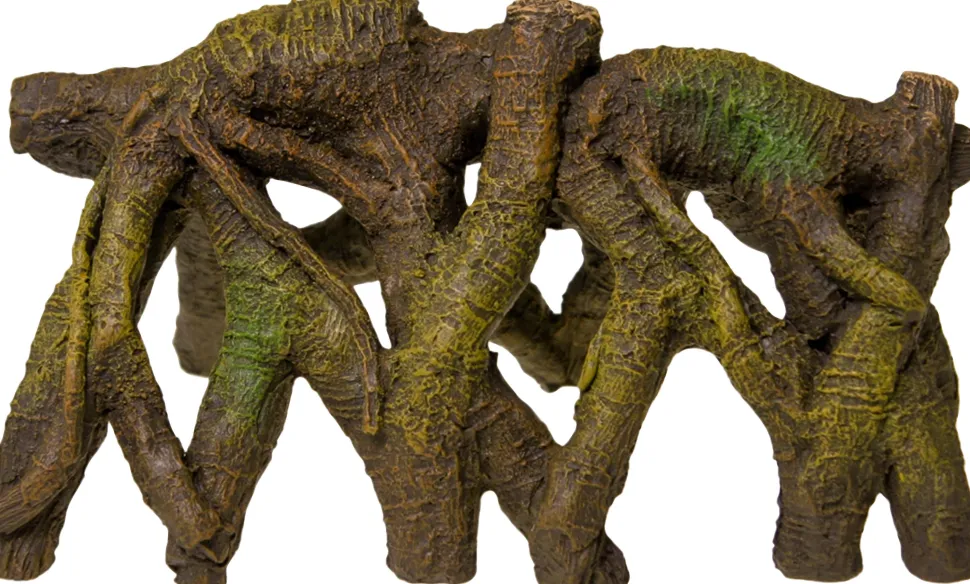 Exotic Environments Tree Root Hideaway Resin Aquatics Decoration - Green/Brown - Small