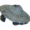 Exotic Environments Ufo Crash Cave Resin Aquatics Decoration - Silver - Jumbo