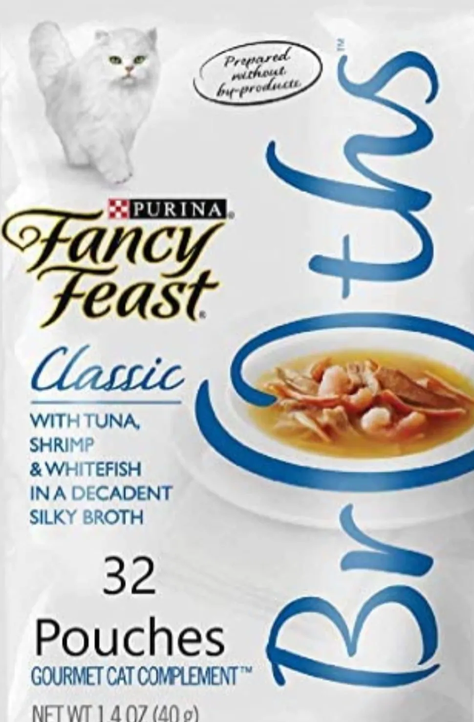Fancy Feast Classic Broths with Tuna, Shrimp & Whitefish Cat Food Pouches