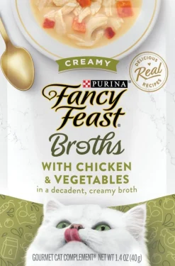 Fancy Feast Creamy Broths with Chicken & Vegetables Supplemental Cat Food Pouches