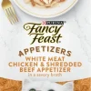 Fancy Feast Purely Gourmet White Meat Chicken and Shredded Beef Entrée in Broth Wet Cat Food Tray - 2 Oz - Case of 10