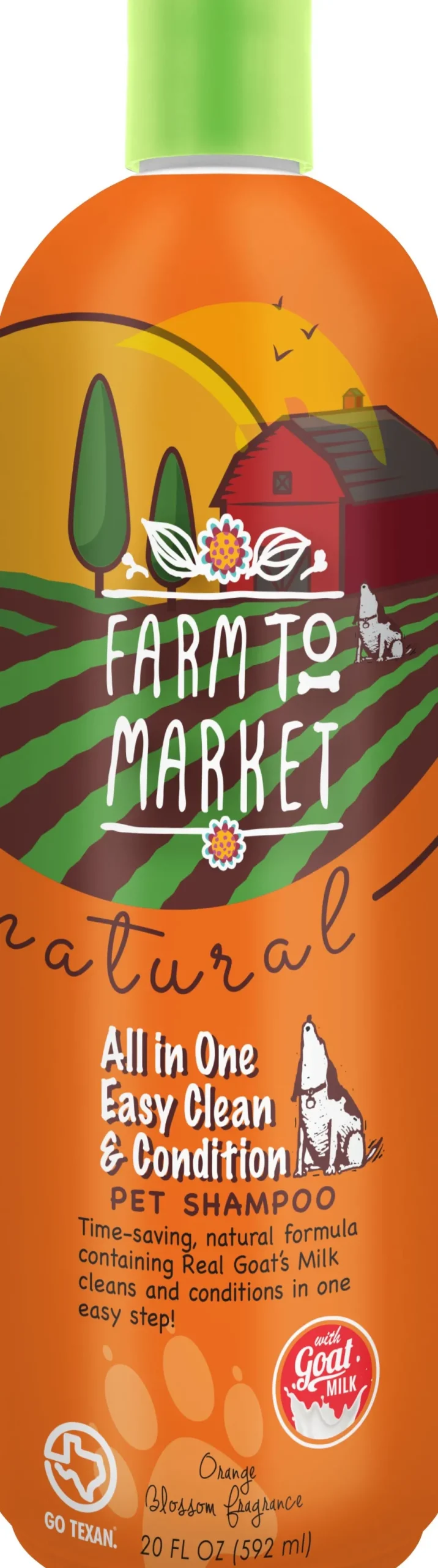 Farm to Market Natural All in One Easy Clean Shampoo with Goat Milk - 20 Oz