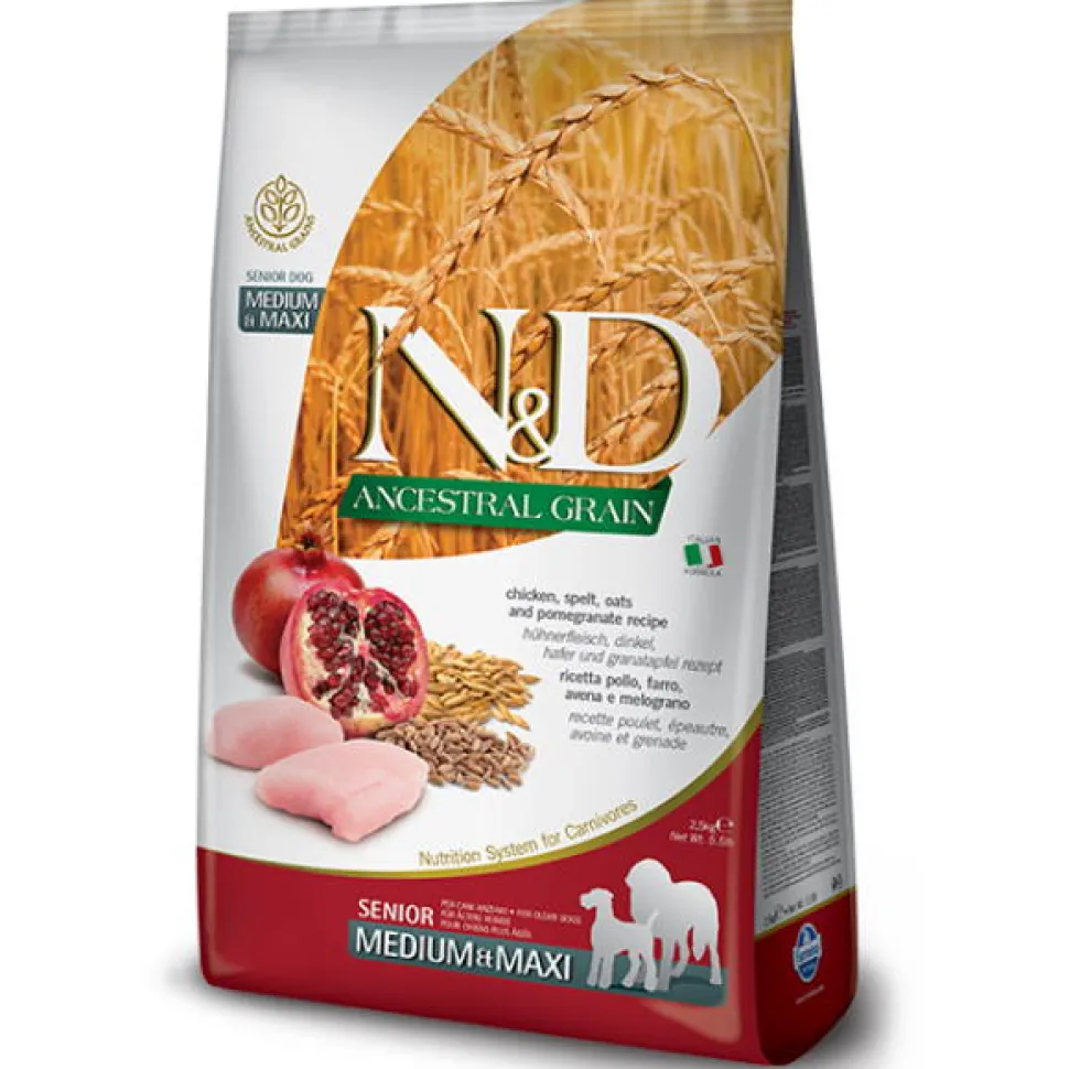 Farmina Ancestral Grain Chicken & Pomegranate Senior Dry Dog Food - 26.4 lb Bag