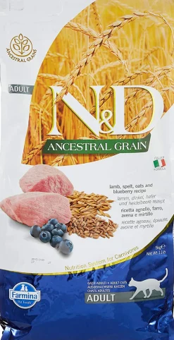 Farmina Ancestral Grain Lamb & Blueberry Dry Cat Food - 11 lb Bag
