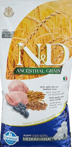 Farmina Ancestral Grain Lamb & Blueberry Puppy Dry Dog Food - 26.4 lb Bag