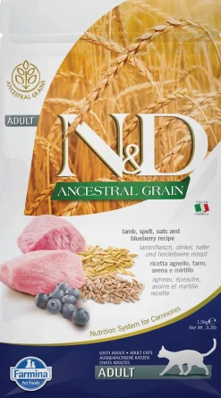 Farmina Ancestral Grain Lamb & Blueberry Dry Cat Food - 3.3 lb Bag