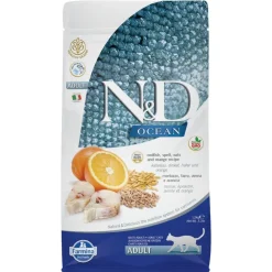 Farmina Ancestral Grain Ocean Codfish & Orange Adult Dry Cat Food - 11 lb Bag