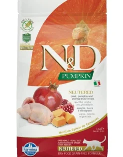 Farmina Grain-Free Pumpkin Neutered Quail Dry Cat Food - 11 lb Bag