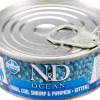Farmina N&D Ocean Cod, Shrimp & Pumpkin Canned Cat Food - 2.8 oz - Case of 12
