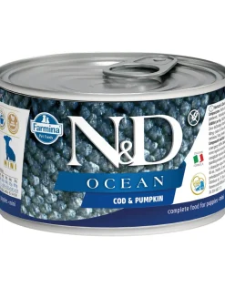 Farmina N&D Ocean Puppy Codfish & Pumpkin Mini Canned Dog Food - 4.9 oz - Case of 6