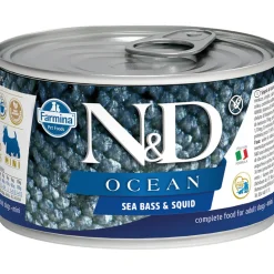 Farmina N&D Ocean Sea Bass & Squid Mini Canned Dog Food - 4.9 oz - Case of 6