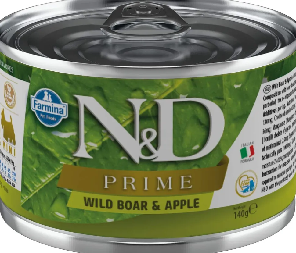 Farmina N&D Prime Boar & Apple Mini Canned Dog Food - 4.9 oz - Case of 6
