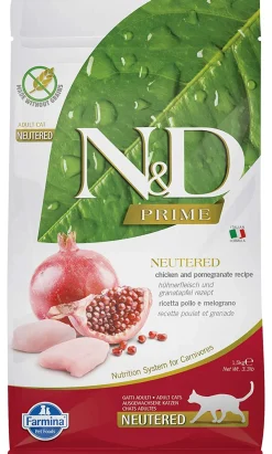 Farmina N&D Prime Chicken & Pomegranante Adult Neutered Dry Cat Food - 3.3 lb Bag