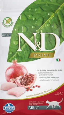 Farmina N&D Prime Chicken & Pomegranate Adult Dry Cat Food - 3.3 lb Bag