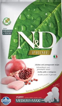Farmina N&D Prime Chicken & Pomegranate Large Puppy Dry Dog Food - 5.5 lb Bag