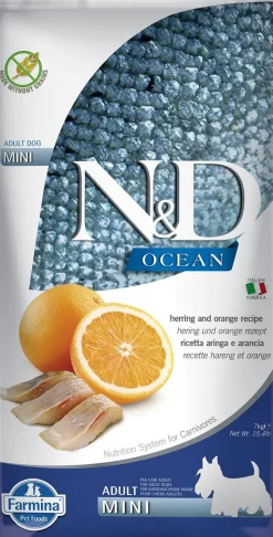 Farmina N&D Prime Ocean Herring & Orange Mini Adult Dry Dog Food - 15.4 lb Bag