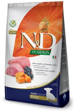 Farmina N&D Pumpkin Puppy Lamb, Pumpkin & Blueberry Mini Canned Dog Food - 4.9 oz - Case of 6