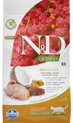 Farmina N&D Quinoa Skin & Coat Quail Dry Cat Food - 3.3 lb Bag