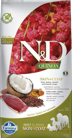 Farmina N&D Quinoa Skin & Coat Duck Dry Dog Food - 15.4 lb Bag