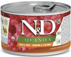 Farmina N&D Quinoa Skin & Coat Herring & Coconut Mini Canned Dog Food - 4.9 oz - Case of 6
