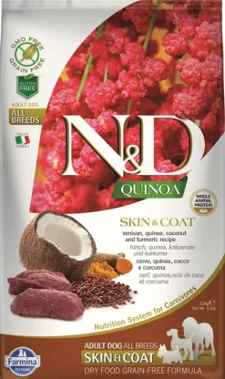 Farmina N&D Quinoa Skin & Coat Venison Dry Dog Food - 5.5 lb Bag