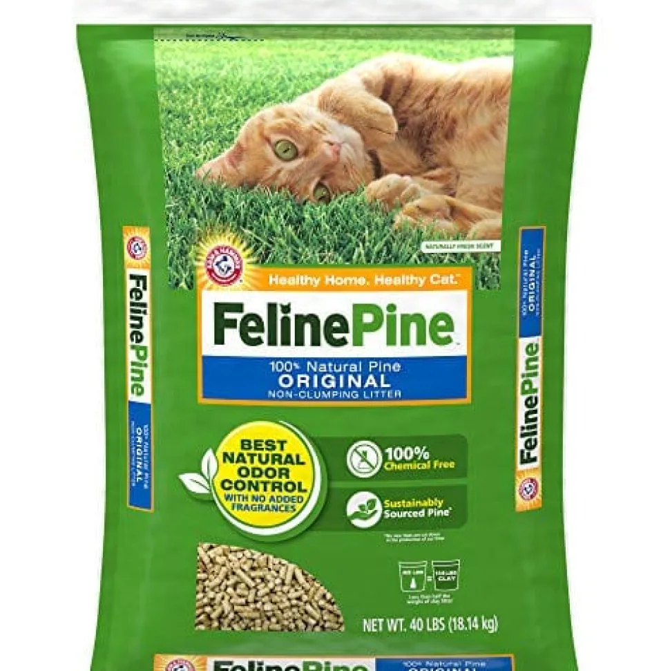Feline Pine Arm & Hammer Original Cat Litter - Pine - 40 Lbs