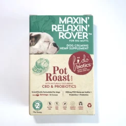 Fidobiotics Human-Grade Maxin Relaxin Rover for Big Mutts Probiotic and CBD Calming Dog Supplement