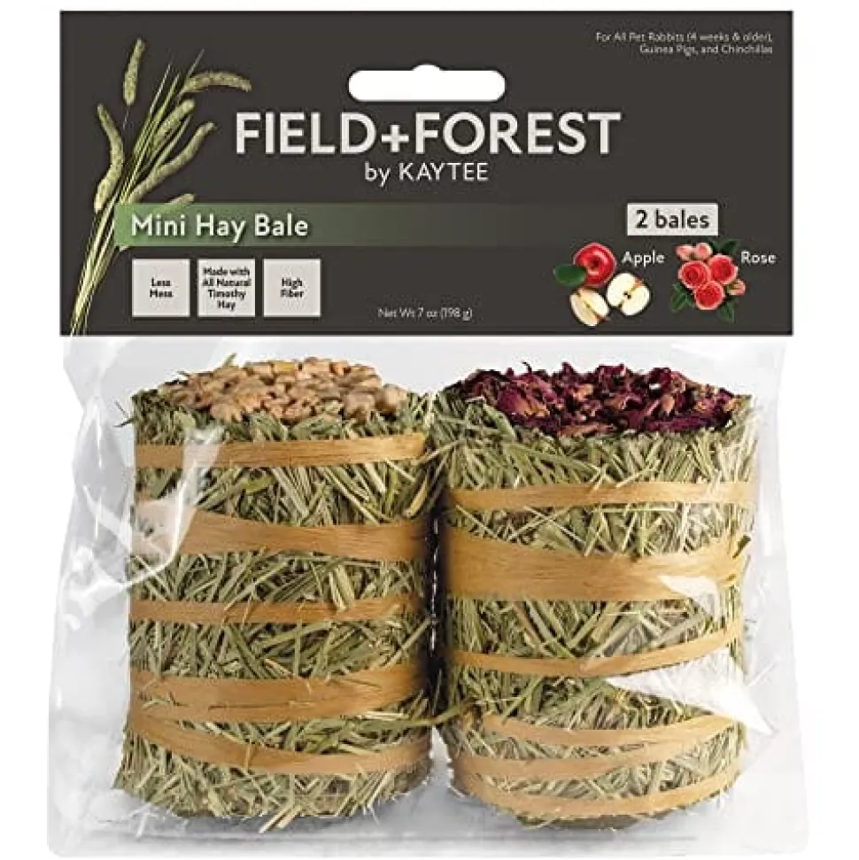 Field + Forest Mini Hay Bales Small Animal Hay - Apple/Rose - 7 Oz - 2 Pack