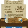 Fieldcrest Farms Bully Crunchers Braid Beef Dog Bully Sticks and Natural Chews - Beef - 6 In - 20 Pack