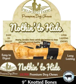 Fieldcrest Farms Nothin' To Hide Ultra Knotted Bone Natural Dog Treats - Beef - 9 In - 14 Pack