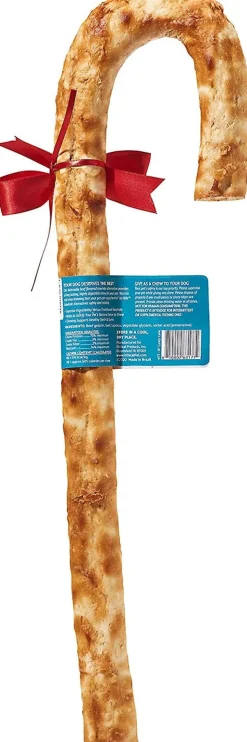Fieldcrest Farms Nothin' To Hide Holiday Candy Cane Natural Dog Chews - Beef - 18 In - 6 Pack
