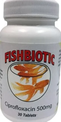 Fishbiotic Fishbiotic Ciprofloxacin Tablets Fish Medication - 500 Mg - 30 Count