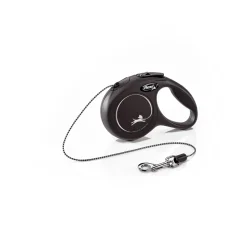 Flexi Classic Tape Rectractable Dog Leash - 55 Lbs - Black - Medium - 16 Feet