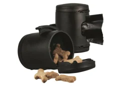 Flexi Multi-Box Retractable Dog Leash Attachment Compartment for Treats and Wastebags - Black