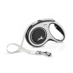 Flexi New Comfort Tape Rectractable Dog Leash - 110 Lbs - Gray - Large - 26 Feet