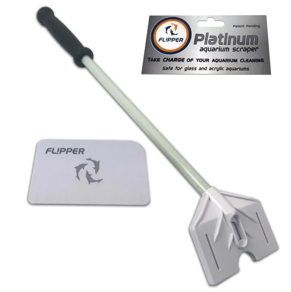 Flipper Cleaner Platinum Aquarium Scraper for Glass and Acrylic Tanks - 18 in