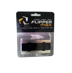 Flipper Cleaner Stainless Steel Replacement Blades for Glass Aquariums - Black - Max, 2 Pack
