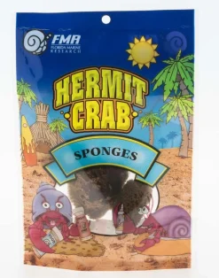 Florida Marine Research Packaged Sponge for Hermit Crab - Brown - 3 Pack - Small