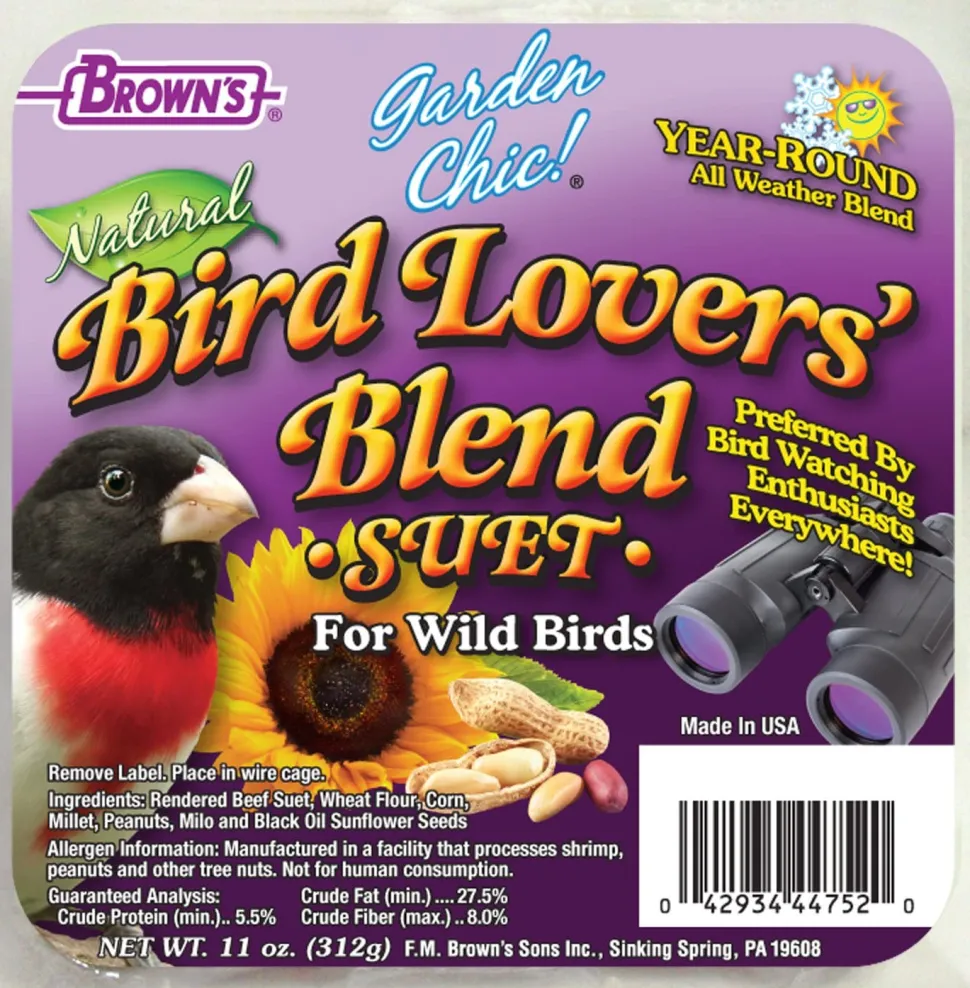 F.M. Brown's Bird Lovers Blend Suet Suet Cakes Bird Food - 11 oz