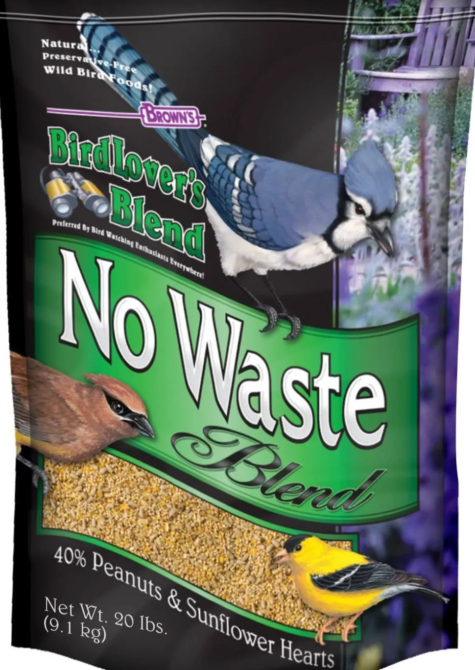 F.M. Brown's Birdluver's No Waste Blend Bird Food - 20 lb Bag