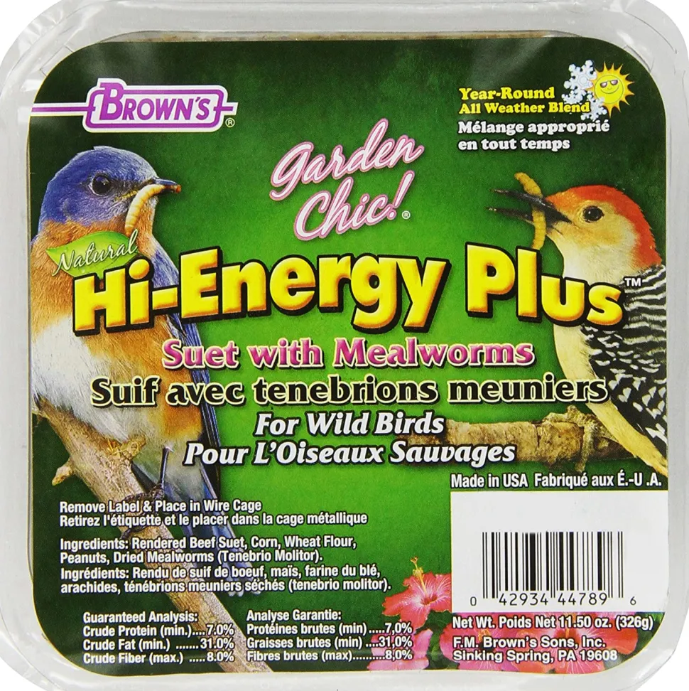 F.M. Brown's Fixins Mealworms Suet Suet Cakes Bird Food - 11.5 oz