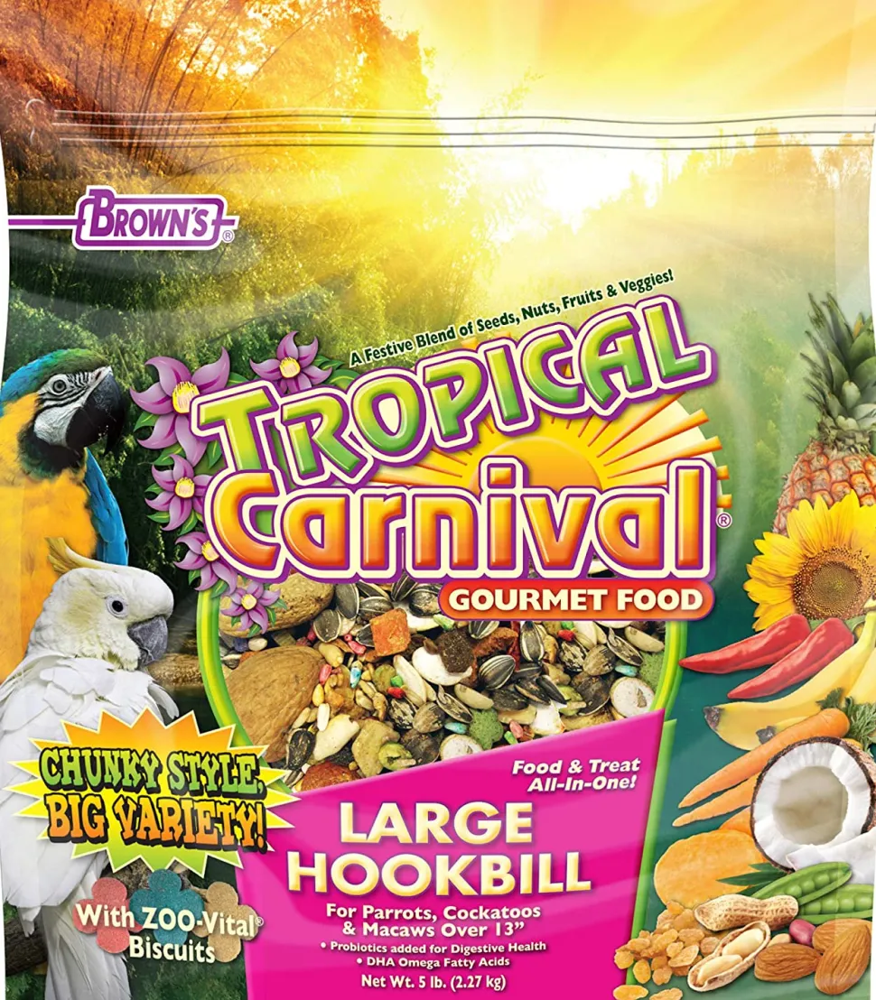 F.M. Brown's Tropical Carnival Large Hookbill Bird Food - 5 lb Bag
