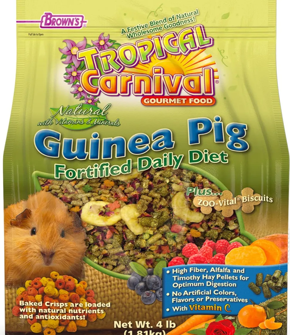 F.M. Brown's Tropical Carnival Natural Guinea Pig Gourmet Small Animal Food - 4 lb Bag