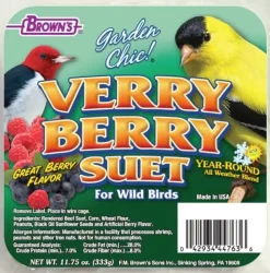F.M. Brown's Very Berry Suet Suet Cakes Bird Food - 11.75 oz