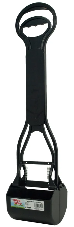 Four Paws Allen's Spring Action Dog Scooper For Hard Surfaces Hard Surfaces Black - 5.13 in X 5.5 in X 24.75 in