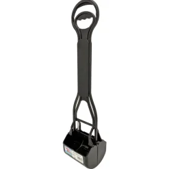 Four Paws Allen's Spring Action Dog Scooper For Grass Standard Black - 5.13 in X 5.5 in X 24.75 in